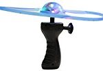 9.75 Inch Light Up Flying Saucer With Hand Launcher (Choice of Color!) (Blue)