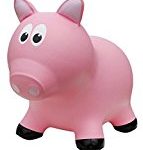 Farm Hoppers Award Winning Inflatable Bouncing Pink Pig with Pump