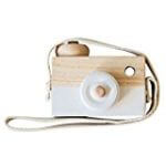 Wooden Mini Camera Toy Pillow Kids’ Room Hanging Decor Portable Toy Gift White Color