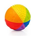 CaaOcho Baby – 4″ Natural Rubber Sensory Ball “Rainbow” – BPA, Phthalates, PVC Free, Food-grade paint