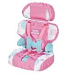 Cadson Car Seat and Booster with Seatbelt for Dolls and Stuffed Animals – Bring Your Favorite Friend for a Ride, Pretend Play Toy, Plush Travel, Pink, 13 Inches