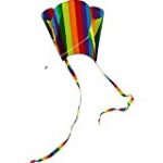 Hengda Kite For Kids 31-Inch Rainbow Parafoil Kite