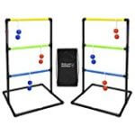 GoSports Indoor / Outdoor Ladder Toss Game Set with 6 Rubber Bolos, Carrying Case and Score Trackers