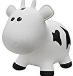 Farm Hoppers Award Winning Inflatable Bouncing White Cow with Pump