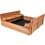 Best Choice Products Cedar Sandbox with Two Bench Seats