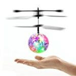 Flying Disco Ball- UPmall Rascal Mini Flying Ball, LED Flashing Helicopter Ball Built-in Shinning LED Lighting for Kids, Teenagers