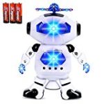 Toysery Electronic Walking Dancing Robot Toys With Music Lightening For Kids Boys Girls Toddlers, Battery Operated Included