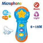 GAMZOO Kids Blue Microphone Toy Music Player for 6-18 Months Sing Songs Gifts for toddlers