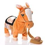 HiMango Children Electronic Pets Walking Horse Leash Remote Controlled Plush Toys with Music