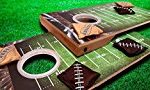 Indoor/Outdoor LED Cornhole Bean Bag Toss Party Game, Light Up LED Football Themed Bean Bag Toss Game (2 Football Cornhole Boards Included!!!!)