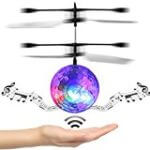 Music RC Toy, LESHP RC Mini Flying Ball, RC infrared Induction Helicopter Ball with LED Shinning Flashing Lighting Built in Disco Music for Kids, Teenagers