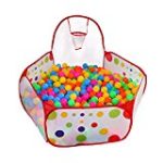 Kuuqa Kids Ball Pit Ball Tent Toddler Ball Pit with Basketball Hoop and Zippered Storage Bag for Toddlers 4 Ft/120CM (Balls not Included)