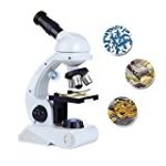 Microscope for Kids Science Kit Beginner’s Microscope Kit with LED 80X 200x and 450x Magnification Kids Science Toy Educational Toy Birthday Gift Blue/White – By Scientoy