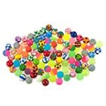 Bouncing Bouncy Balls Bulk Set – Assorted Colorful Neon Mixed Pattern Designs – for Kids Playtime, Party Favors, Prizes, Birthdays & More! – Pack of 100, 1.3 Inches