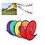 OutFans Rainbow Wind Spinner, Rainbow Curlie Spinner – 43 Inch Colorful Hanging Rainbow Wind Twister for Yard or Outdoor Camping Decoration