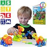 Kidwerkz Dinosaur Toys, STEM Learning (106 pieces), Take Apart Fun (Pack of 3), Construction Engineering Building Play Set For Boys Girls Toddlers, Best Toy Gift Kids Ages 3yr – 6yr, 3 Years and Up