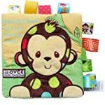 Forart Soft Animal Embroidered Cloth Book Early Education Development Toy Baby Kids Shower Gifts(monkey)