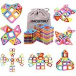 Magnetic Blocks Building Set for Kids, Magnetic Tiles Educational Building Construction Toys by idoot for Boys and Girls with Storage Bag – 56pcs