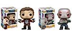 Funko POP! Movies Guardians of the Galaxy Vol. 2: Star Lord and Drax Toy Bobblehead Action Figures – 2 Pack BUNDLE