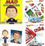 Mad Magazine Hot Wheels & Cheap Bobble-Head of Alfred E. Neuman Mini Kit Garbage Pack Don Martin Bus & Delivery Van Pop Culture Cars 2017 What Me Worry? Collectibles