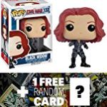 Black Widow: Funko POP! x Captain America Civil War Bobble-Head Figure + 1 FREE Official Marvel Trading Card Bundle [72308]